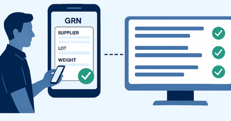 bulk GRN processing, mobile GRN processing, Mobile Based Bulk GRN Processing