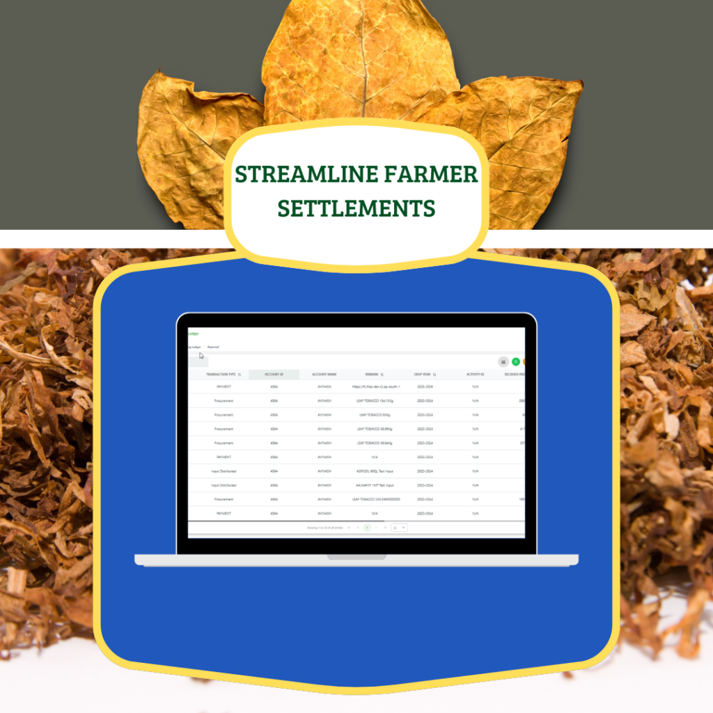 farmer financial settlements, farmer financial settlements for tobacco